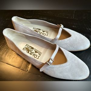 Ferragamo Salvatore Audrey Suede Flat